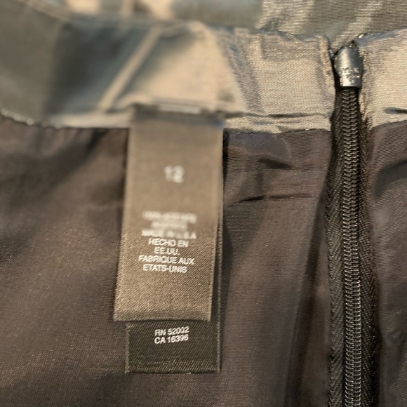 Liz Claiborne Night Silver Onyx black Taffeta Formal Maxi Skirt special event - Picture 4 of 6